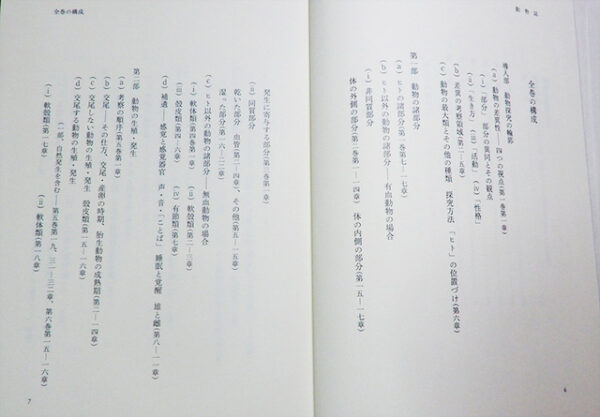アリストテレス『動物誌』上・下、岩波書店アリストテレス全集